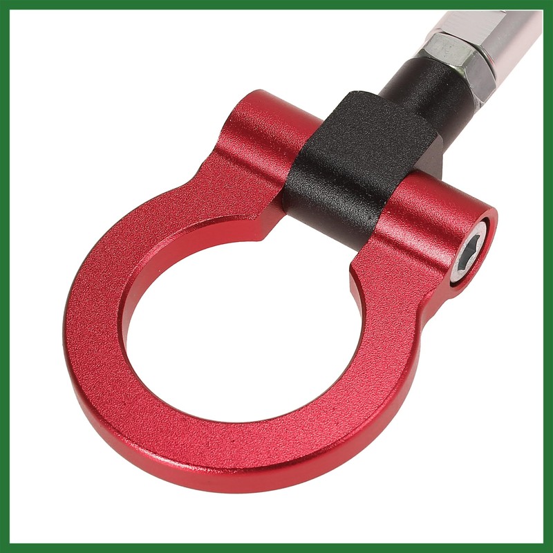 Motoforti Red Car Front Bumper Trailer Ring Eye Towing Tow