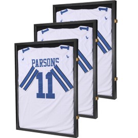 GUTAG Jersey Frame Display Case -Shadow Box with 98% UV Protection Acrylic and Hanger for Baseball Basketball Football Hockey Sport Shirt (3 Pcs, 20x30 for Adult)