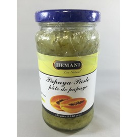HEMANI Fresh Raw Green Papaya Paste 11.6 OZ (330g) - Natural Meat Tenderizer for Cooking & Marinade | PREMIUM QUALITY Glass Jar