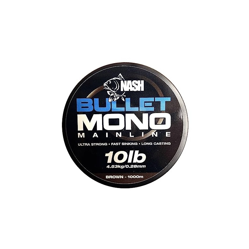 Hull Angling Centre Nash Bullet Mono Brown 10lb 1000m T2804
