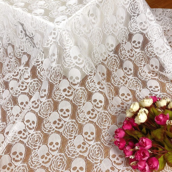 White Lace Fabric, Soft and Durable Lace Fabric by The