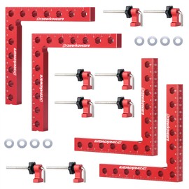 Corner Clamps for Woodworking Drzewkoware 90 Degree Square Clamps 4 Pack 5.5"x 5.5"Aluminum L Type Positioning Clamping Squares Carpenter Tools