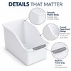 Stackable Storage Organizer Bins, Curved Space-Saving Plastic Storage Boxes for
