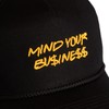 FIELD GRADE Mind Your Business Black Twill Trucker