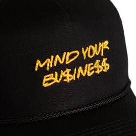 FIELD GRADE Mind Your Business Black Twill Trucker