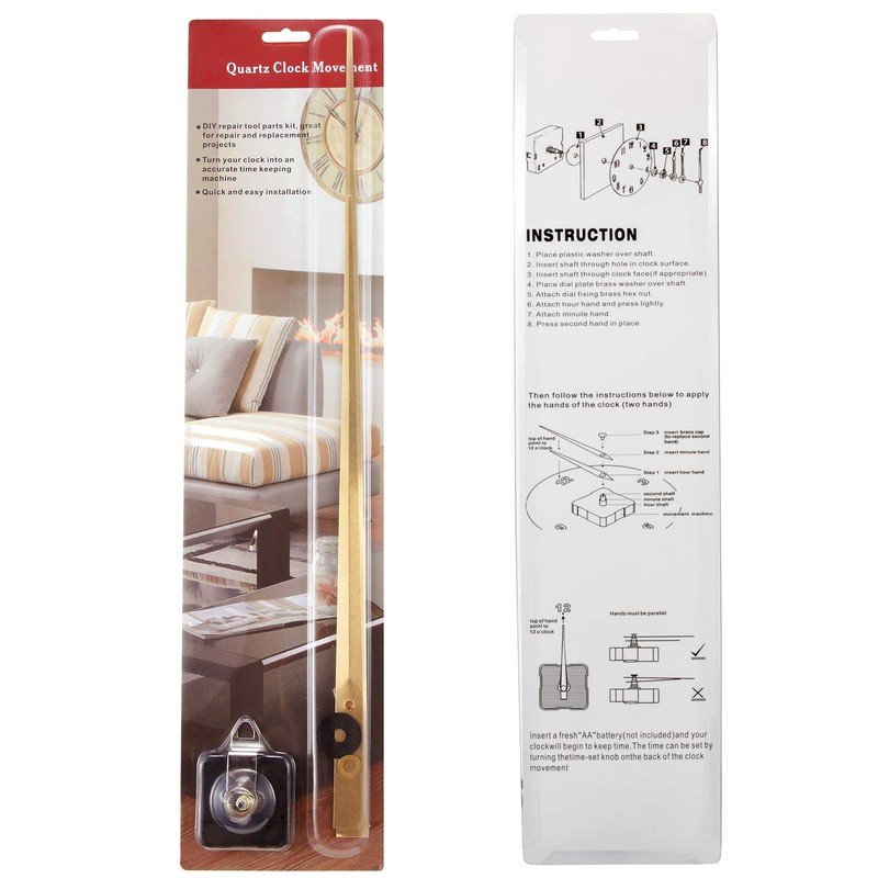 Hicarer High Torque Clock Movement Mechanism with 17.8 Inch Long