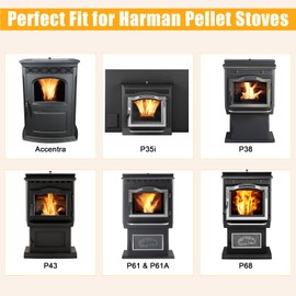 Criditpid 1-00-00888-30 Door Gasket for Harman P68, P43, P61 Accentra 52i, Advance, Accentra Pellet Stoves, Replacement Ash Pan Seal Gasket for Heatilator Eco Choice BH60 Pellet Boiler, 1/2" x 30FT