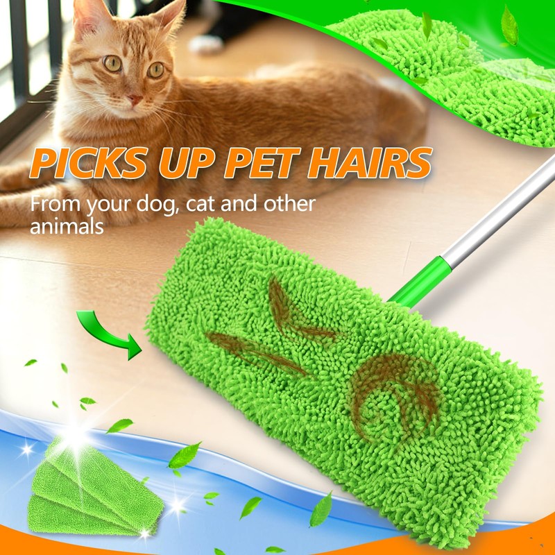 Yicotira Reusable Microfiber Mop Pads for Swiffer XL Mop -