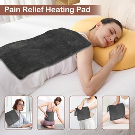 Heating Pad for Back Pain Relief & Period Cramps,12x24 Inches,XL Heating Pad for Shoulder and Neck,with 4 Temperature Controllers | Auto Shut-Off | Dry/Moist Heat Therapy, Gift for Women Men