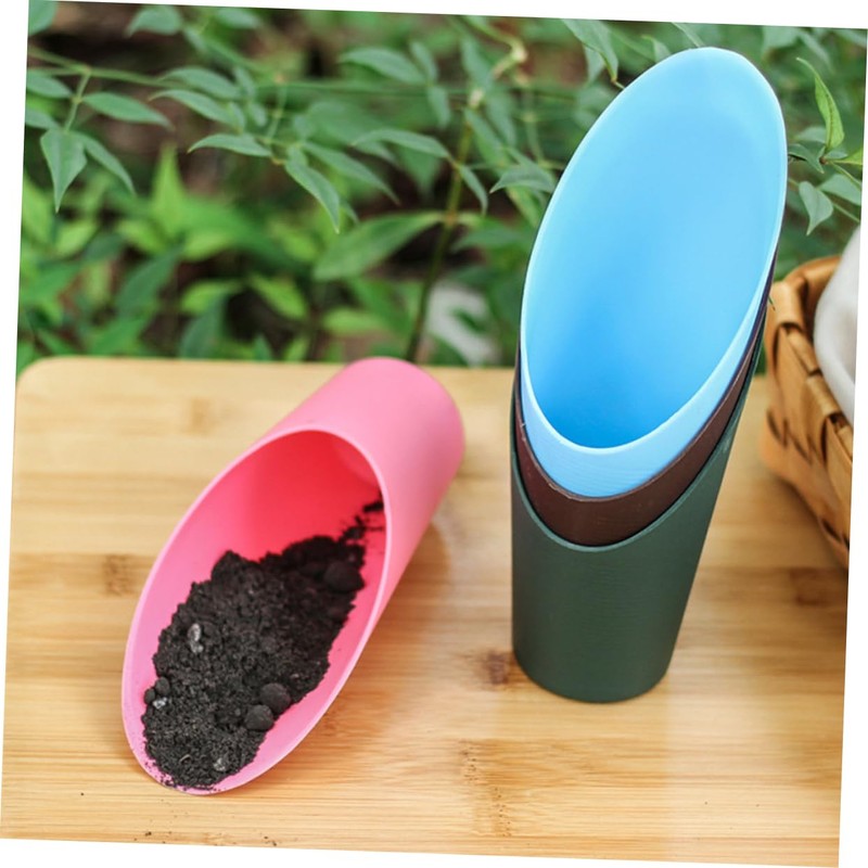 Sosoport 5pcs Ergonomic Potting Scoop Multi-Purpose Garden Tool for Succulent