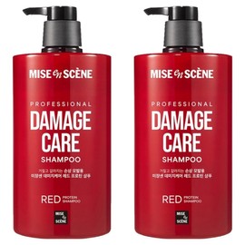 Mise-en-scène Damage Care Red Protein Shampoo, 1L, 2 pcs / 미쟝센 데미지케어 레드 프로틴 샴푸, 1L, 2개