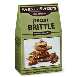 AvenueSweets - Handcrafted Old Fashioned Nut Brittle - 7 oz Box - Pecan