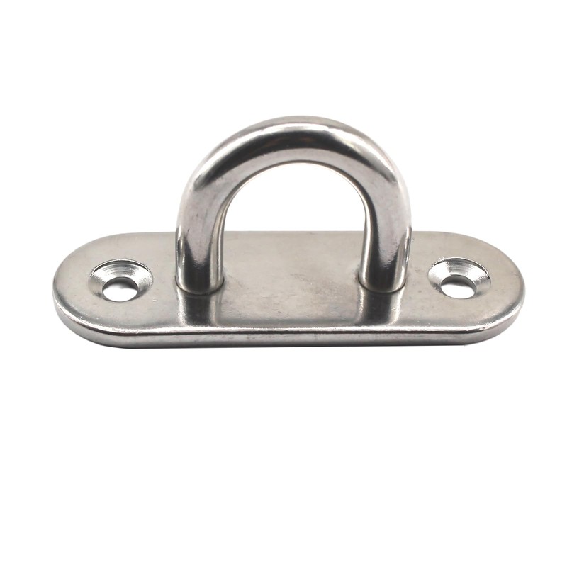 6 Pieces M5 304 Stainless Steel Oblong Pad Eye Plate