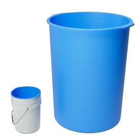 5 Gallon Bucket Liner Reusable Rubber Bucket Saver Liner for Concrete Mix Thinset Paint Mortar Grout Mud and Cement, with Graduated Measurements (Blue)