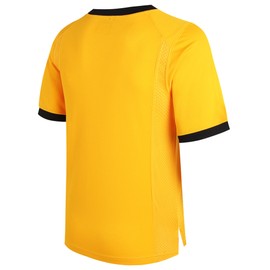 DEHANER Yellow American Football Jerseys for Men Women Boys Girls Workout Shirts Sports Game Fitness Tops Plain Outfit Black Neck-Yellow Jersey,Men Size Small