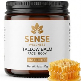 Beef Tallow Balm for Face & Skin – Manuka Honey, Unscented, 4 oz