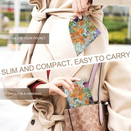 APHISON Womens Wallet RFID Wallet Women Slim Bifold Compact Small Wallet for Women with ID Credit Card Holder Zipper Coin Pocket Wallet