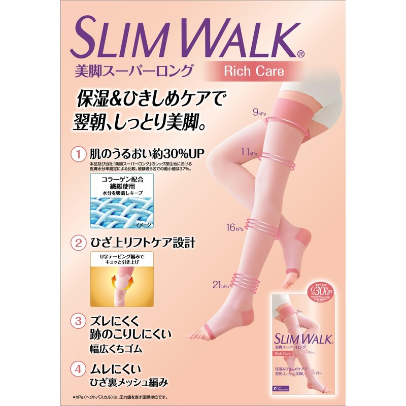 Compression Socks Slim Walk Beautiful Legs Super Long Rich Care