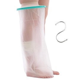 Doctor Recommended Waterproof Cover Gibbs Adult Foot Cover Break Bath Cover Reusable Hook Included (For Legs)