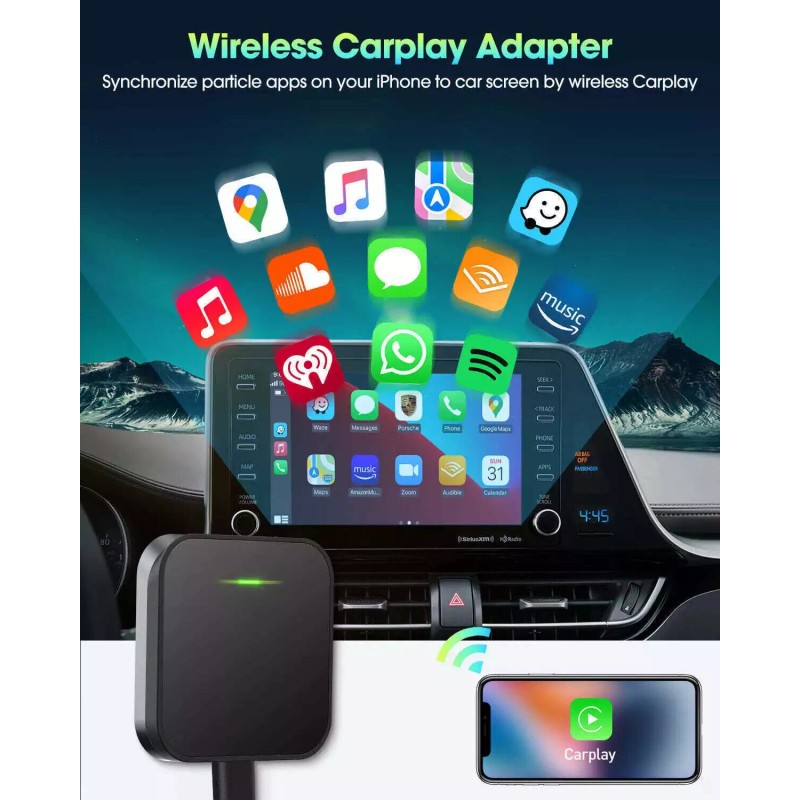 Lasertail Wireless CarPlay Adapter Dongle USB For Apple iOS Car
