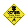10 Pcs Medical Oxygen On Board The Vehicle 100x100 mm