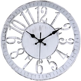 Ogetok Reloj de Pared clásico de 12 Pulgadas, Relojes de Pared Redondos Que Funcionan con Pilas, Reloj Digital silencioso de Cuarzo sin tictac, Moderno Reloj Decorativo Hueco Simple para Oficina