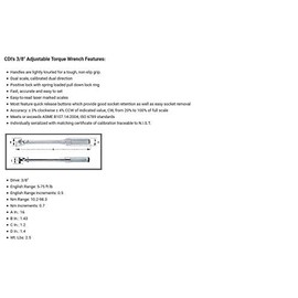 CDI 752MFRMH Torque 3/8-Inch Drive Micro-Adjustable Wrench, Torque 5-75 ft.lbs