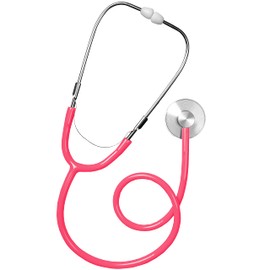 Skeleteen Doctor's Stethoscope Kids Toy - Doctor Or Nurse Pretend Play Costume Accessories and Prop Toys for Kids - 1 Piece (Pink)