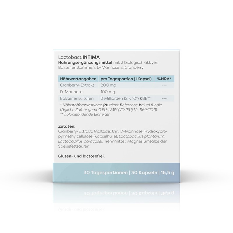 Lactobact Intima, 30 capsules - to support a healthy intimate