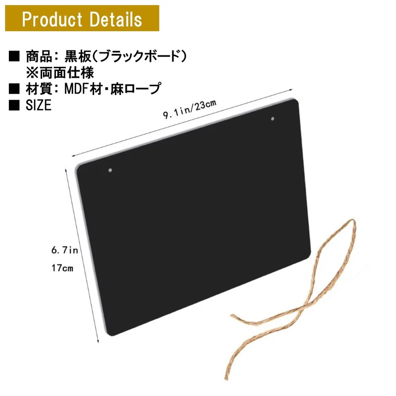 NOELAMOUR Chalkboard Black Board Wall Hanging Double Sided Sign Sign