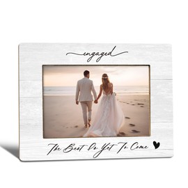WTOGQ Engagement Picture Frames, Engagement Gifts for Couples, Wedding Picture Frame, Wedding Photo Frame 4x6, Wedding Gifts for Newlyweds Women Men, The Best is Yet to Come Photo Picture Frames
