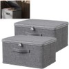 Foreverup Fabric Storage Box with Combination Lock, Collapsible CationicFabric Storage