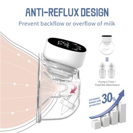 Tragbare elektrische Milchpumpe, 3 Modi und 9 Stufen, elektrische Baby-Milchpumpe mit LCD-Display, leise und schmerzlos, 10 kostenlose Milchbeutel (Schwarz, 1)