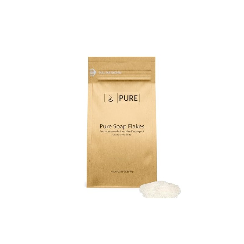 Pure Original Ingredients Soap Flakes (3 lb) Tallow Based, Homemade