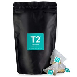 T2 Tea Tummy Tea Herbal Tea Bags in Resealable Foil Refill Bag, 60-count