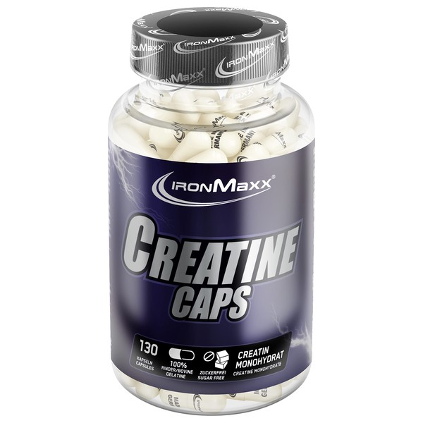 IronMaxx Creatine Caps - 130 Kapseln | 4800mg Creatin Monohydrat