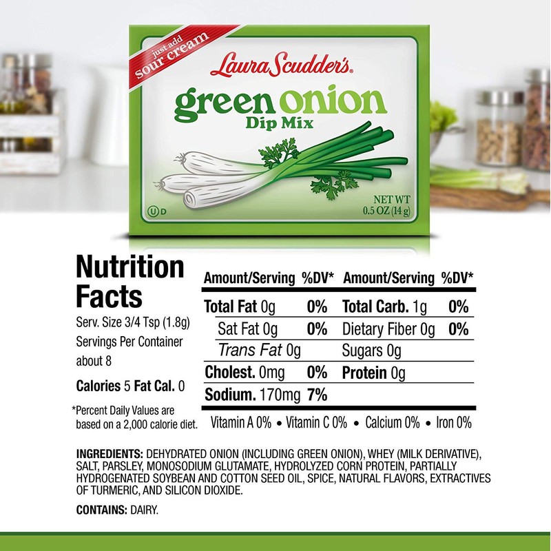 Laura Scudder's Green Onion Dip Mix Seasoning Powder Sauce (Pack