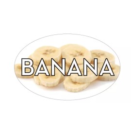 American Online Products 1.25" X 2" Banana Labels 500 per Roll Great Food Stickers