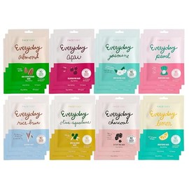FACETORY K Beauty Mascarilla Facial Cuidado De La Piel - Colección Todos Los Diarios Juego De Mascarillas De Hoja (24 Piezas)  Mascarilla Facial...   