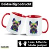 Huuraa Tea Cup Yorkshire Terrier Colourful Gift 330 ml Red