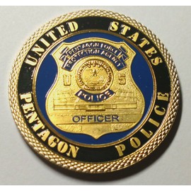 US Pentagon Police Officer Colorized Challenge Art Coin