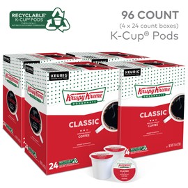 Krispy Kreme Classic Coffee, Keurig Single Serve K-Cup Pods, Medium Roast, 96 Count