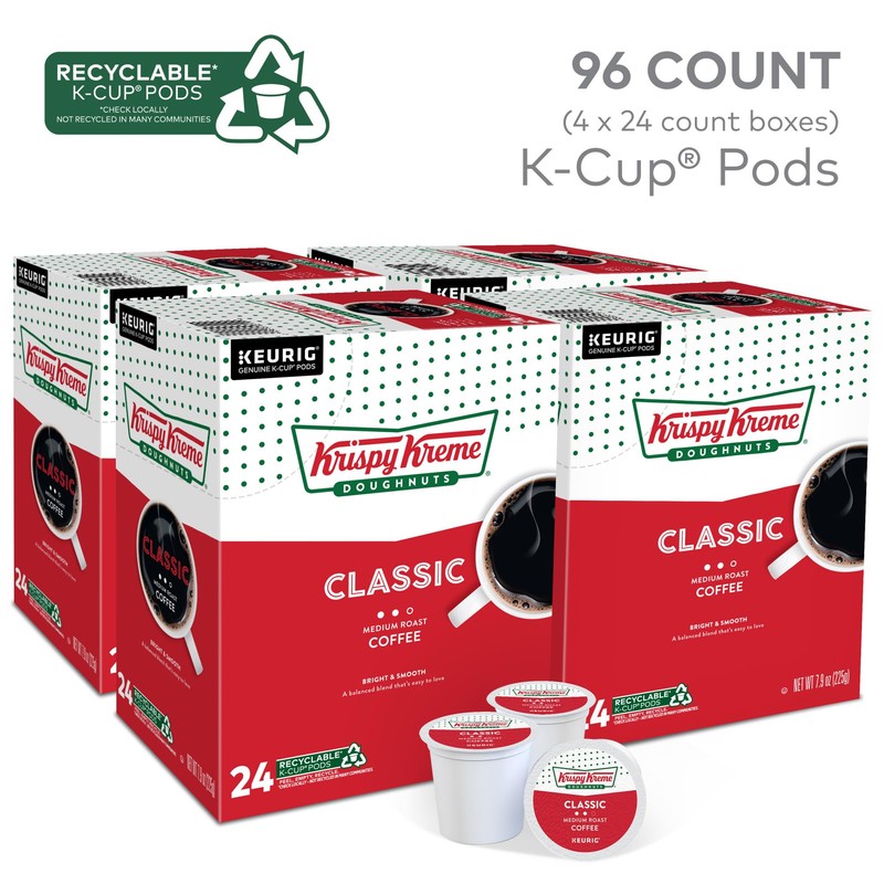 Krispy Kreme Classic Coffee, Keurig Single Serve K-Cup Pods, Medium