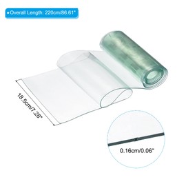 PATIKIL PVC Strip Door Curtain, 7.2' Length x 7.3" Width Windproof Plastic Vinyl Strip Curtain for Home Mall Warehouse, Clear Green