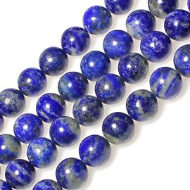 8mm Genuine Blue Lapis Lazuli Beads Round Gemstone Loose Beads for Jewelry Making (45-48pcs/strand)