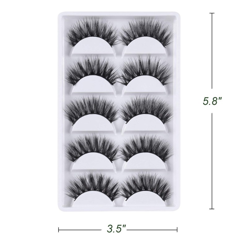3D False Eyelashes, 3D Faux Mink Fake Eyelashes Handmade Dramatic