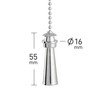 ElekTek Premium Chrome Bathroom Ceiling Light Pull Cord Switch with