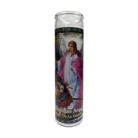 Generic Guardian Angel (Angel de la Guarda) Devotional Candle, White