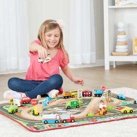 Melissa & Doug Deluxe Multi Vehicle Activity Rug (SIOC)