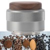 Coffee Distributor Tamper Constant Pressure 304 Stainless Steel Wood Handle